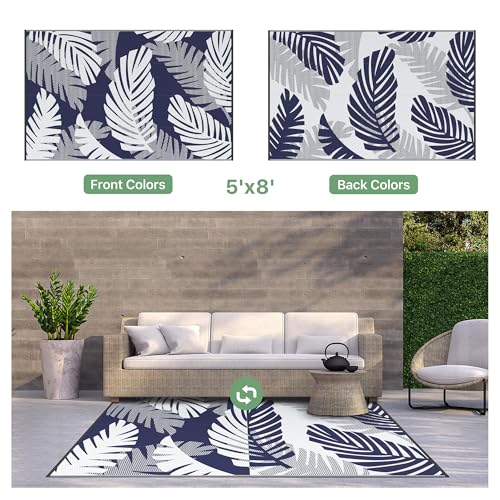 Outdoor Rug Waterproof Plastic Rugs for Patio (40 Sq Ft)