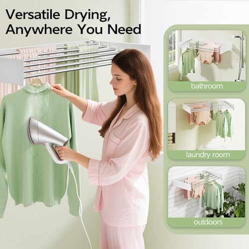 Wall Mounted Clothes Drying Rack 40 inches