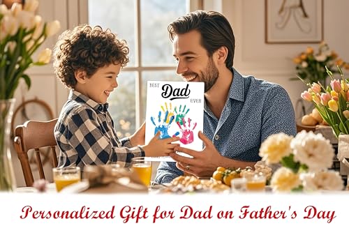 Best Dad Ever DIY Handprint Art Wooden Making Sign