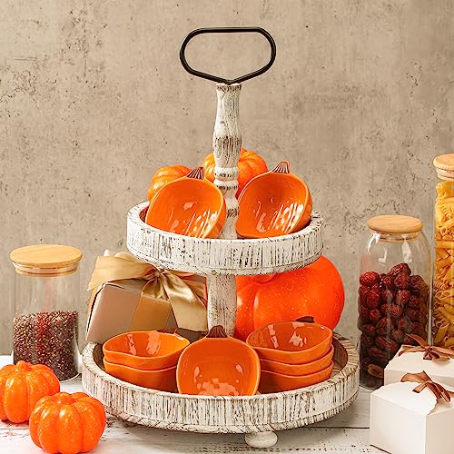 Fall Pumpkin Ramekins 6 oz Oven Safe Ceramic Bowls (24 Count)