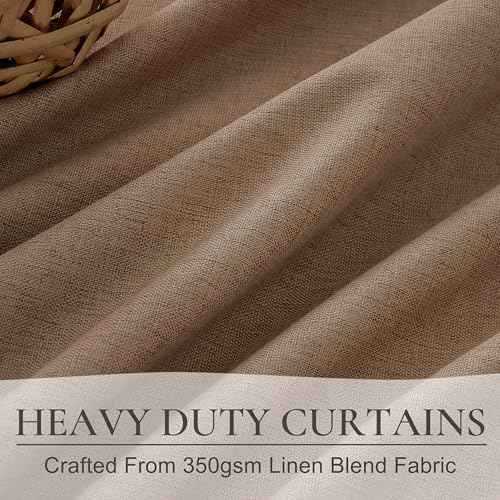 Rust Brown 120 Inch Extra Long Curtains for Living Room 2 Panels Set (2 Count)