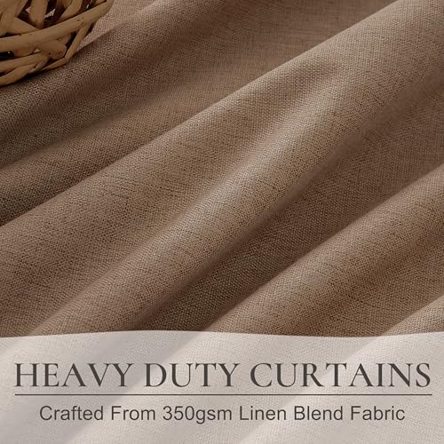 Rust Brown Living Room Curtains 84 Inches Long (2 Count)