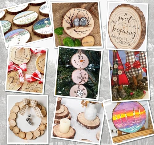 50 Pcs Wood Slices for Crafts (50 Count)