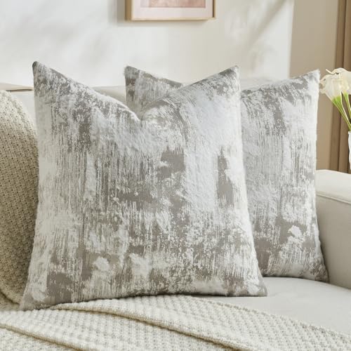 Pack of 2 Faux Cashmere Throw Pillow Covers 20x20 Inch (2 Count)