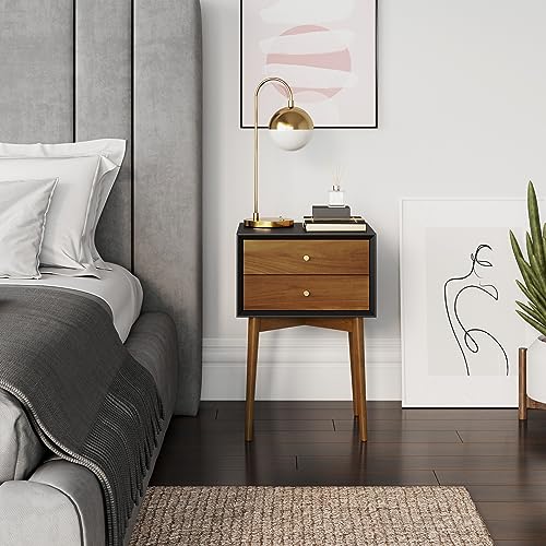 Harper Modern Nightstand Side Accent or End Table with Storage Drawer