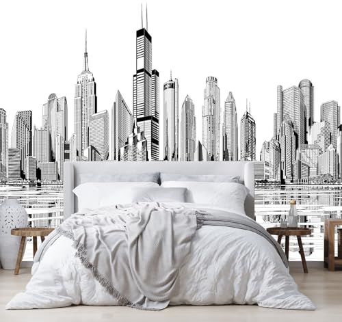Black and White New York City Wall Mural Wallpaper