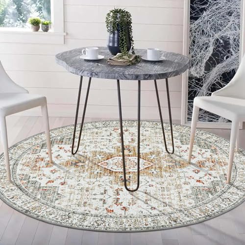 Washable Round Rug 4ft