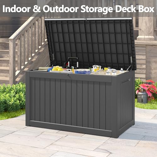 280 Gallon Outdoor Storage Box Waterproof Deck Box for Patio
