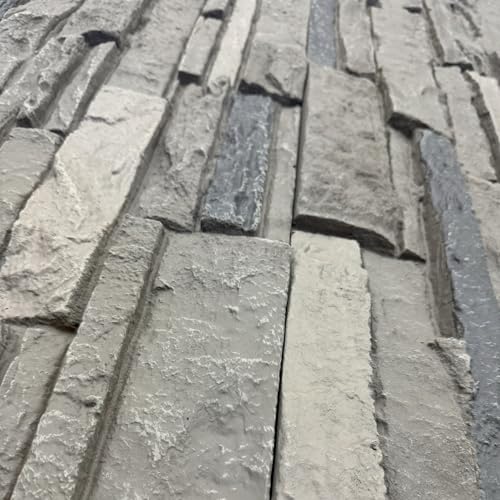 Distinct 6 Pack Faux Stone Wall Panel 48 in x 13 in x 2 in Ledge Stone High Density Polyurethane Wall Siding Panels 24 sq ft (6 Count)