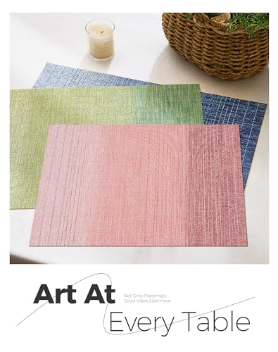 Gradient Pink Woven Placemats Set of 24 (24 Count)