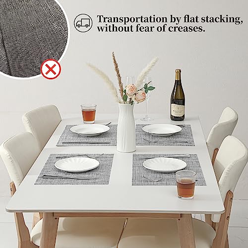 Linen Grey Placemats Set of 8 (8 Count)