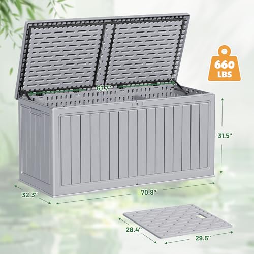 HDPE 260 Gallon Deck Box Double