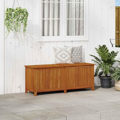 Patio Storage Box 59.1"x19.7"x22.8" Solid Acacia Wood