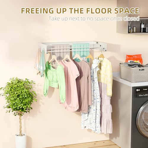 Wall Mounted Drying Rack for Laundry 19.8''