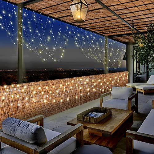 Reed Fencing Rolls Natural Bamboo Fence 5.5 Feet High Privacy Screen Curtains Fence for Balcony Patio Garden Backyard Shades Outdoor 5.5FT X 16.4FT（Brown） (90.2 Sq Ft)