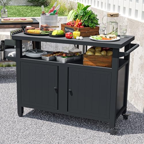Domi Outdoor Grill Cart with Wheels