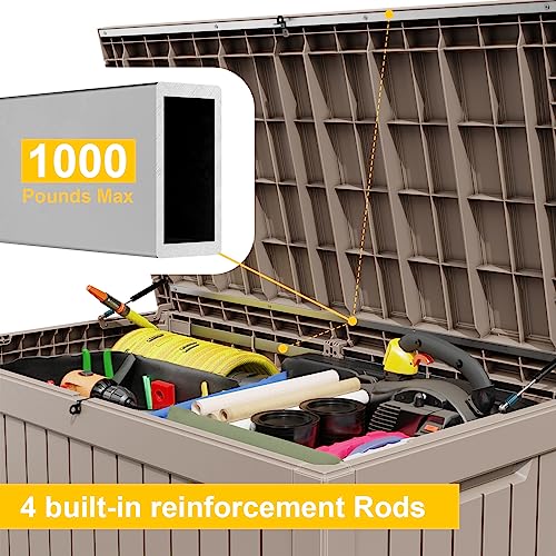 280 Gallon Deck Boxes Outdoor Waterproof