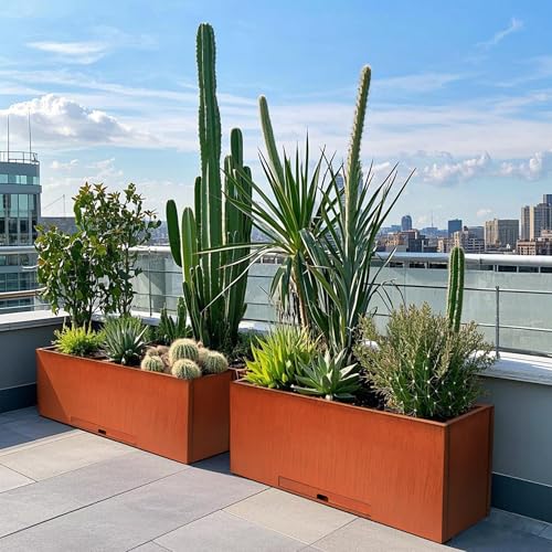 Corten Steel Rectangular Planter Box