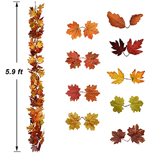 2 Pack Fall Maple Garland (2 Count)
