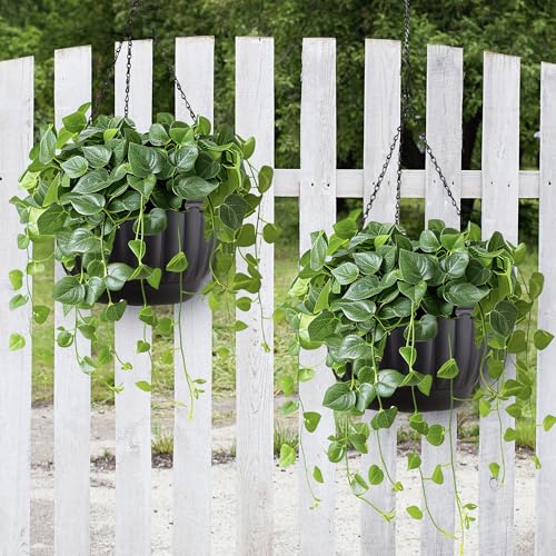 12 Inch Hanging Planters for Outdoor Plants (2 Count)