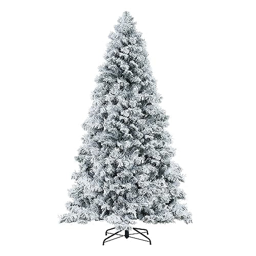 Skylar 7.5ft Snow Flocked Christmas Tree Prelit with 892 Branch Tips