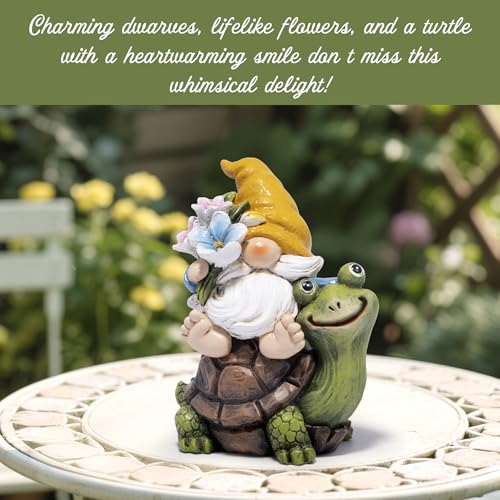 Spring Garden Gnome Decoration Flower Animal Ornaments Decor Gifts Spring Gnomes for Garden Decorations Summer Elf Figurine Gifts for Mom Outdoor Decor