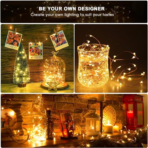 Fairy Lights 4 Pack String Lights Battery Operated 10ft 30 LED Twinkle Lights for Wedding (4 Count)