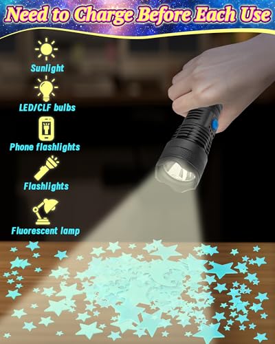 201 Pcs Glow in The Dark Stars Stickers for Ceiling (201 Count)