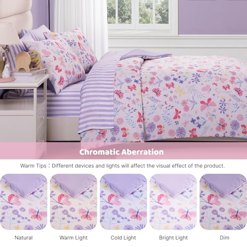 Twin Comforter Set with Sheets for Girls (5 Count)