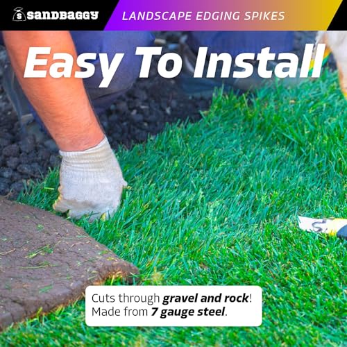 6 Inch Galvanized Landscape Edging Spikes (200 Count)