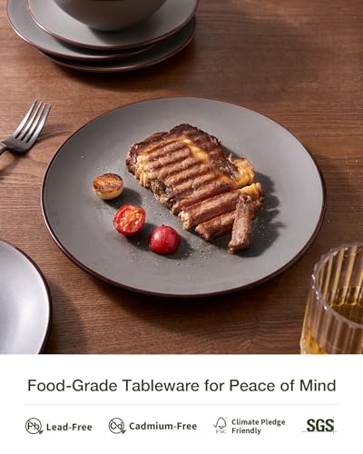 Venus Ceramic Plates and Bowls Sets (18 Count)