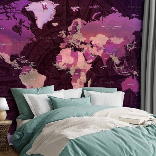 Wall Mural World Map 116x83 in (6 Count)