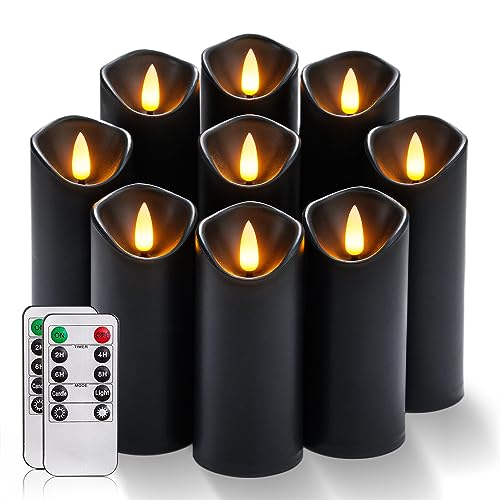 Black Flameless Candles (9 Count)