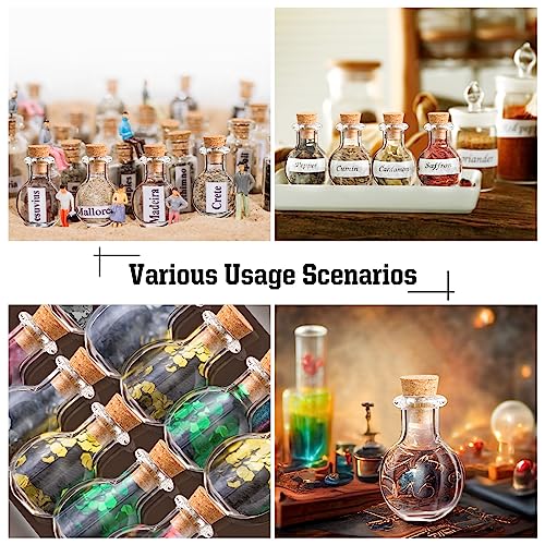 300 Pcs 2ml Mini Jars with Cork Lids (300 Count)