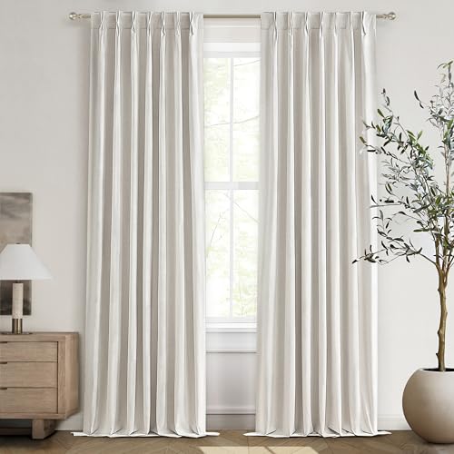 Birch Blackout 112 Inches Extra Long Living Room Curtains 2 Panels Set (2 Count)