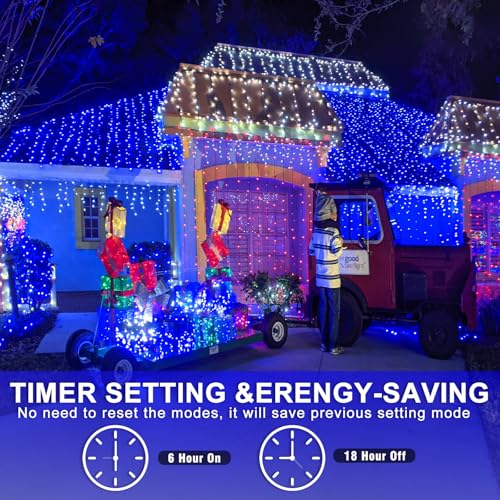 262FT 800 LED Christmas Lights Outdoor