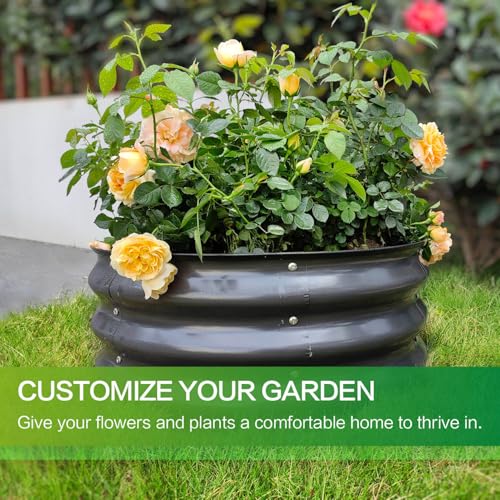 GARDMAX 2 Pack 2x2x1FT Galvanized Round Raised Garden Bed Kit