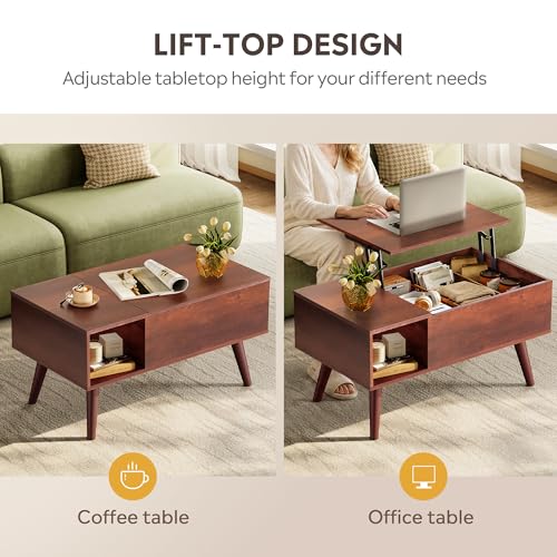 Lift Top Coffee Table with Hidden Storage