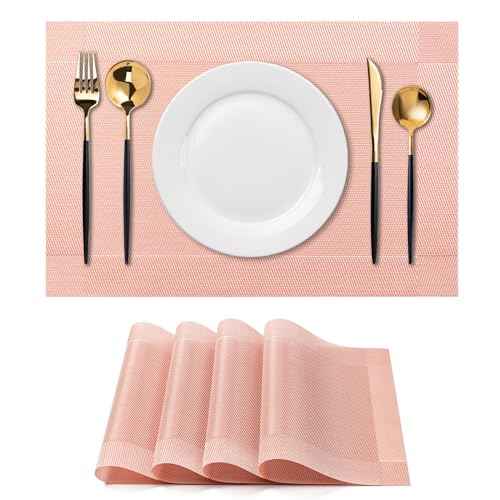 Placemats Set of 4 Washable Indoor (4 Count)