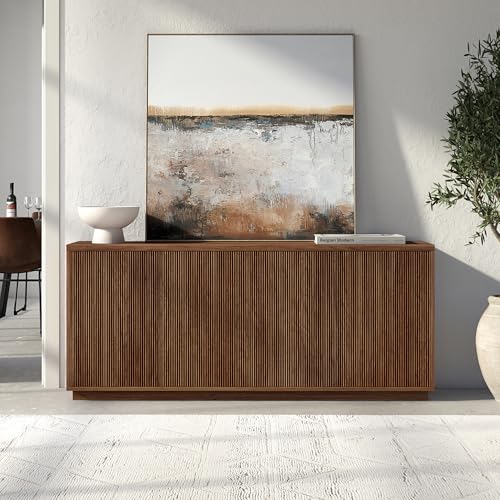 68" Fluted Modern Sideboard Buffet Cabinet