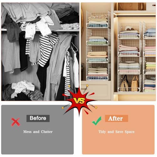 5 Tier Stackable Closet Storage Shelves (5 Count)