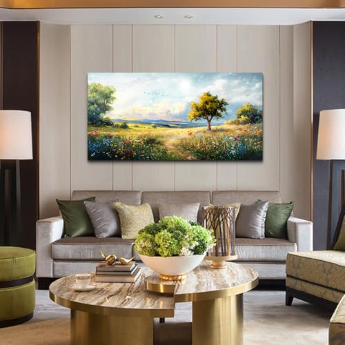 Large Wall Art For Living Room Wall Decor For Bedroom Office Decorations Pastoral Wall Paintings Scenery Abstract Watercolour Farmhouse Pictures Modern Posters Canvas Prints Artwork Home Decor