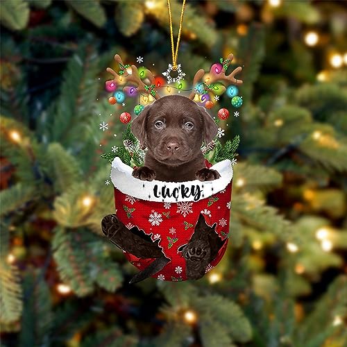 Chocolate Labrador Christmas Tree Ornament