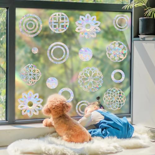 22Pcs Mandala Window Decals to Prevent Bird Strikes