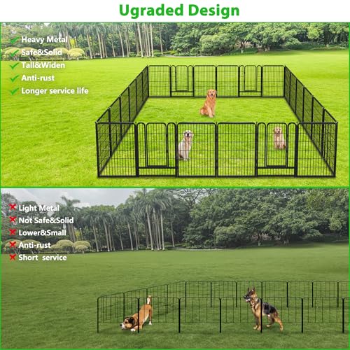 Decorative Black Metal Fencing Garden Fence with Gate (120 Sq Ft)