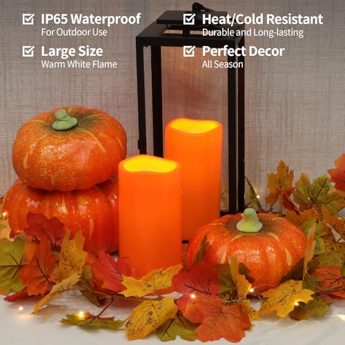 8" x 4" Large Outdoor Flameless Candles (2 Count)