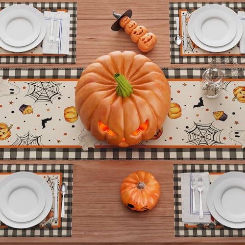 Halloween Gnome Table Runner for Table Decoration 13x120 Inch