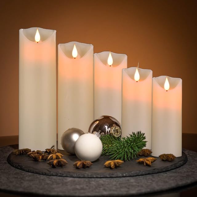 Flameless Battery Operated LED Candles 10key Remote Control 24 (5 Count)