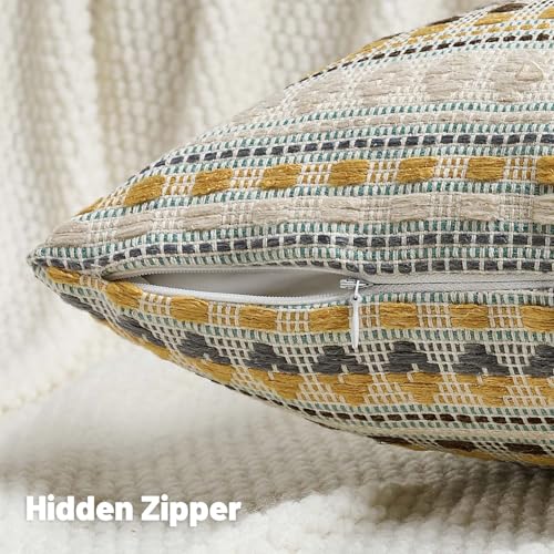 Pack of 2 Boho Throw Pillow Covers 24x24 Inch (2 Count)