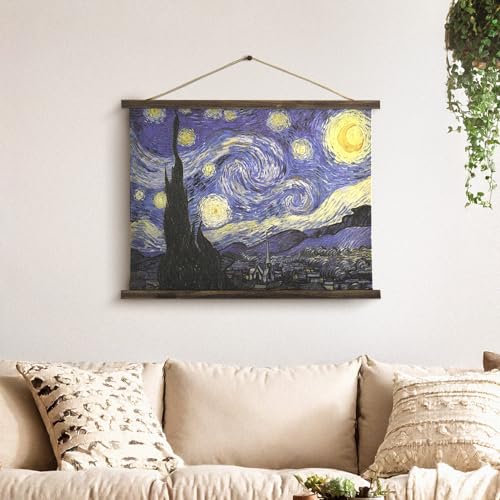 The Starry Night Over the Rhone Tapestry Wall Art by Vincent van Gogh